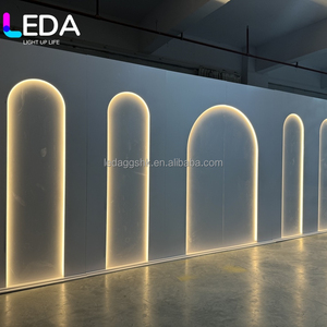 LEDA Factory Direct Glow Acrylic <b>Arch</b> Backdrop Light Acrylic Backdrop For Wedding <b>Decoration</b> - Product Image 6