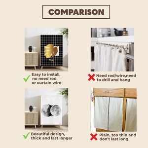 Portable occultant Design <span class=keywords><strong>Armoire</strong></span> Langsir Dapur Corak Kabinet Tirai <span class=keywords><strong>Armoire</strong></span> Dapur Cuisine <span class=keywords><strong>Rideau</strong></span> Langsir Sinki attache tactile - Product Image 2