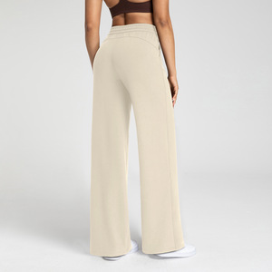 <span class=keywords><strong>Pantalon</strong></span> droit en <span class=keywords><strong>velours</strong></span> pour femmes, taille haute, ample, avec cordon de serrage, chaud, décontracté, sport, fitness, yoga - Product Image 1