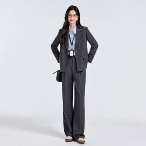 <span class=keywords><strong>ชุด</strong></span>สูทแขนยาวทรงปกติสำหรับนักศึกษาหญิง ช่วงต้นฤดูใบไม้ผลิ ป้องกันริ้วรอย เหมาะสำหรับการ<span class=keywords><strong>สอบ</strong></span>ข้าราชการและการสอบเข้าวงการทหาร - Product Image 2