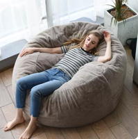 Fauteuil lounge extra-large, pouf de luxe en mousse déchiquetée, salon et balcon, relaxation, créatif, style scandinave