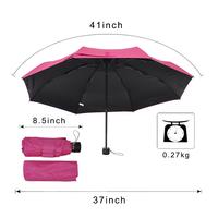 Parapluie pliable à quatre sections facile à transporter avec protection UV pour femmes