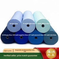 Rouleau entier de tissu extensible double face bleu pour mariage, en soie de lait, pour drapage de plafond décoratif de mariage (Guangdong)