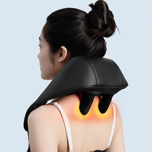 Masajeador <span class=keywords><strong>de</strong></span> cuello y <span class=keywords><strong>espalda</strong></span> con calor calmante, almohada <span class=keywords><strong>de</strong></span> amasado 3D <span class=keywords><strong>de</strong></span> tejido profundo eléctrico para hombros, piernas, alivio del <span class=keywords><strong>dolor</strong></span> muscular corporal, - Product Image 1