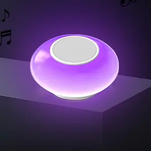 Lampu LED Warna-warni Portabel BTS Pemutar Musik Speaker Nirkabel Bass Super 3D Musik Surround Cahaya Malam untuk Luar Ruangan Rumah Kantor