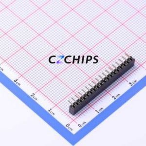 PM200-1-18-W-4.3 Pin Socket Bent Lead Through Hole,P=2mm Connector 1x18P 2mm Square Hole Right Angle Insert - Product Image 2