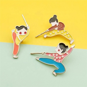 ตราสัญลักษณ์โลหะผสมสังกะสีเคลือบอ่อนลายดาวฮัวมู่หลานแบบกำหนดเอง - Product Image 2