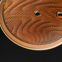 Logo personnalisé 35.5mm laiton guilloché cadran de montre émail Oem avec calendrier Nh35 cadrans de montre fabricant de pièces vierges