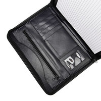 Portafolio de Cuero PU Personalizado Pofeis, Tamaño A4, de Alta Calidad, con Cierre, para Entrevistas