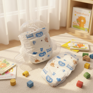 Popok Bayi Sekali Pakai Murah Berkualitas OEM Cina Grosir Merek Kustom Sampel Gratis Popok Celana Penyerap - Product Image 2