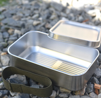 Boîte à lunch en acier inoxydable pour enfants, boîte bento en métal, boîte isotherme, récipients de stockage alimentaire compatibles micro-ondes