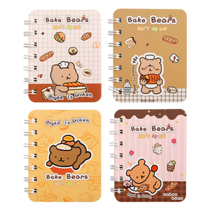 2024 nuevo estilo A7 lindo oso <span class=keywords><strong>serie</strong></span> línea espiral aprendizaje libro de palabras para papelería escolar Mini cuaderno portátil - Product Image 6