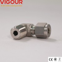 Raccord coudé VIGOUR SS316L 1/4 pouce pour tube, avec raccord mâle NPT 1/4 pouce