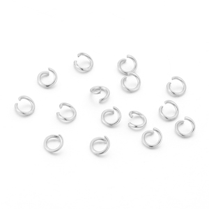 200pcs/bag Aceworks AC006-S Stainless Steel Open Jump <b>Rings</b> | Silver Color Strong Durable | Steel Open Circle Jump <b>Rings</b> Jewelry - Product Image 2