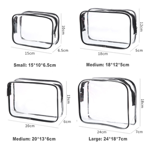 Wholesale Custom Transparent Cosmetic <b>Bag</b> Cases PVC Travel Toiletry <b>Bag</b> <b>for</b> <b>Women</b> Promotional Gifts Cosmetic <b>Pouch</b> with logo - Product Image 2