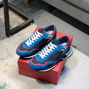 Zapatos para caminar con punta cerrada y cordones de cuero genuino de lujo, zapatillas de deporte de diseñador para hombre, zapatos para correr informales Evergreen, tendencia de moda - Product Image 1