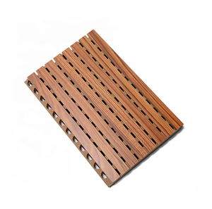 Pannello Acustico in Legno Melaminico di Lusso ad Alto NRC, Pannello Decorativo Fonoassorbente per Riduzione del <span class=keywords><strong>Rumore</strong></span> - Product Image 1