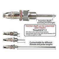 Sonde de température à connecteur aviation, type thermomètre à résistance en platine Pt100 PT1000, capteur de température WZP-270/269