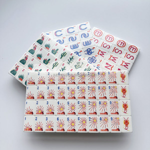 Juego de Mahjong Mini de Una Sola Capa, Blanco, Hecho a Mano con Alambre, Fichas de Acrílico, Portátil, Ecológico, Entretenimiento para Fiestas, Lujo de Alta Gama - Product Image 5