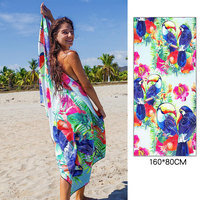 Cheap Wholesale Printed Extra Large Microfiber Toweling Fabric Outdoor Beach Towel for Adult and Kids