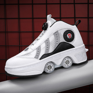 Helios High Top Roller Skates Double Row Wheels PU Outsole Cushioned All Seasons Round Toe - Product Image 4
