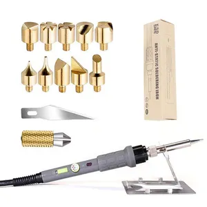 YIHUA 947-III 60W Wood Burning Pen Kit Set Stencil Soldering Tips Tools Pyrography Craft Wood Burning Tools