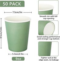 Gobelet en papier jetable pour café, 9 oz, gobelets en papier 2024 pour boissons chaudes et froides