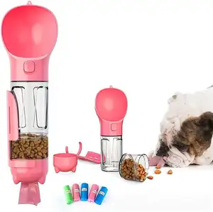 בקבוק מים כלבים מזון מזון מזון מזין מים נייד בקבוק חתול חיות מחמד