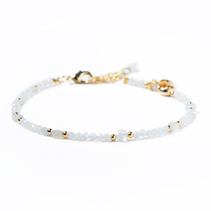 New Hot Sale 2.5mm Natural Moonstone <b>Beaded</b> <b>Bracelet</b> Gemstone Beads <b>Bracelet</b> <b>for</b> <b>Women</b> and Girls - Product Image 1