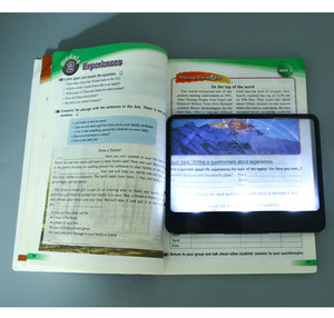 نظارات مكبرة للصفحة ذات أضواء LED رقيقة للغاية وبحجم كبير مخصصة للبيع بالجملة، ورقة تكبير 180*140 ملم ومكبرة 3 مرات لكبار السن - Product Image 5