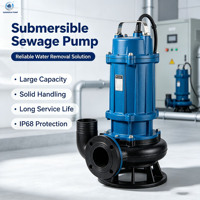 Bomba Sumergible Industrial para Aguas Residuales con Protección IP68, Bomba de Sumidero de Gran Capacidad para Descarga de Aguas Residuales