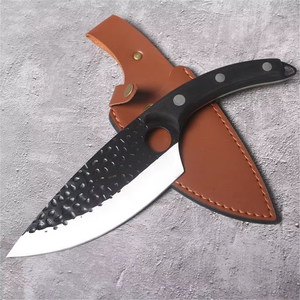 Grosir pisau anti lengket buatan tangan pemotong berburu luar ruangan dengan pisau baja tahan karat 3Cr13 pegangan kayu Pakka - Product Image 4