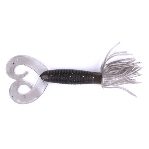 Ingrosso 5 pz/sacchetto <span class=keywords><strong>Esche</strong></span> da Pesca a Doppia Coda 11CM 7.5G, Grub a Due Code, Vermi, Wobbler, Swimbait, <span class=keywords><strong>Esche</strong></span> in Silicone - Product Image 2