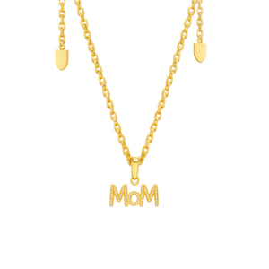Collar con Colgante de Mamá, Acero Inoxidable 316L, Chapado en Oro PVD, Joyería de Moda - Product Image 2