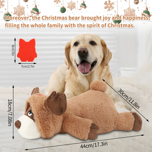 Veille de Noël Elk Bear jouet Chien Heartbeat jouet en peluche pour s. Comt Sleep Aid Cuddle, - Product Image 5