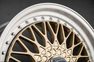 Jantes forgées FCS-42 personnalisées en 2 pièces, multi-rayons, grandes lèvres, finition or, style lèvres argentées brossées, pour BMW E30 G20 G30 <span class=keywords><strong>AUDI</strong></span> <span class=keywords><strong>A4</strong></span> B8 - Product Image 6
