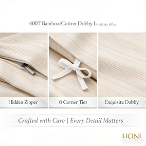 Juego de Funda Nórdica de Bambú/Algodón 400T de Alta Calidad Premium, Ropa de Cama de Bambú y Algodón Cepillado Ultra Suave, Juego de 3/4 Piezas - Product Image 5