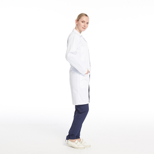 Manteau de laboratoire blanc personnalisé, Robe de travail médical, robes longues, uniforme, hôpital, pharmacie, clinique, personnel, vêtements de travail - Product Image 4