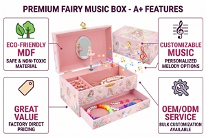 Caja <span class=keywords><strong>de</strong></span> Música <span class=keywords><strong>de</strong></span> Joyería con Forma <span class=keywords><strong>de</strong></span> Unicornio Rosa <span class=keywords><strong>de</strong></span> 7 Pulgadas <span class=keywords><strong>para</strong></span> Niñas Pequeñas, Organizador <span class=keywords><strong>de</strong></span> Joyería Musical Giratorio con Espejo y Cajón - Product Image 3