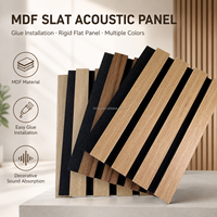 Panneau acoustique en bois à lattes, panneau mural acoustique en MDF, panneau décoratif en bois absorbant le son pour bureau, studio, hôtel, intérieur