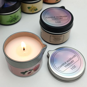 Velas de Masaje de Aceite de Masaje Natural de Aromaterapia con Cera de Soja para el Cuidado Corporal Natural de Alta Calidad al por Mayor - Product Image 1