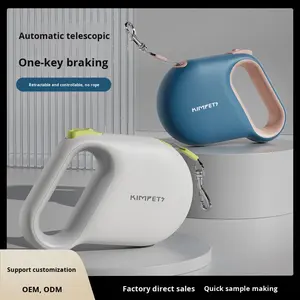 Yeni Pet otomatik geri çekilebilir yastıklı plastik tasma açık yürüyüş yansıtıcı katı köpek taşınabilir Pet malzemeleri kurdela moda - Product Image 2