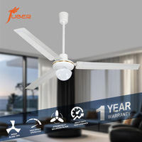 Ventilateur de plafond décoratif en métal de 1400 mm (56 pouces) avec kit d'éclairage, télécommande intelligente, débit d'air élevé, pour projets résidentiels