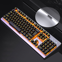 Clavier de jeu à 104 touches à prix d'usine, rétroéclairé, matériel informatique de jeu, personnalisation, matériau ABS, éclairage mixte