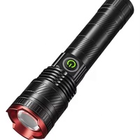 LED haute luminosité rechargeable 3 modes d'alimentation étanche affichage focal variable Zoom télescopique super lumineux lampe de poche