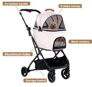 3-in-1 ayrılabilir köpek arabası ve araba koltuğu tek el katlanır çift <span class=keywords><strong>Pet</strong></span> arabası için bir köpek veya kedi seyahat ürün - Product Image 2