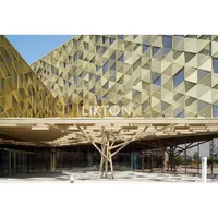 Façade de bâtiment Murs rideaux en métal Exterior Art Design Panneau de façade perforé en aluminium
