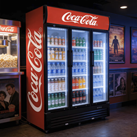 Congélateur vertical mécanique à refroidissement par air à grande capacité, écologique, avec écran d'affichage, pour restaurants