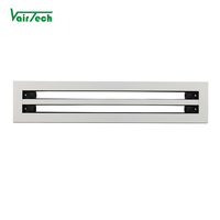 Diffuseur linéaire à fentes réglables en aluminium pour ventilation de plafond CVC