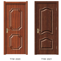 Porte intérieure moderne en PVC et bois avec isolation phonique pour appartement, chambre, hôtel, garantie 1 an, OEM/ODM pris en charge